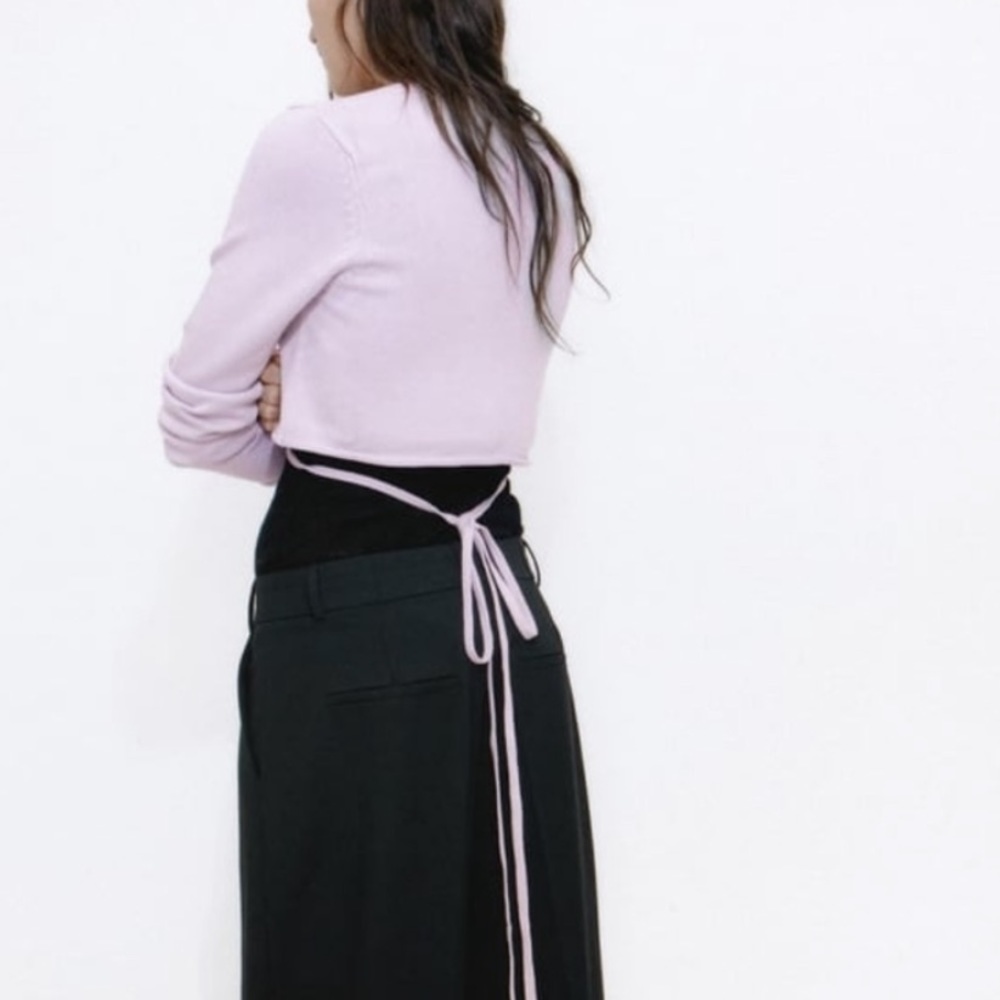 ZARA Light purple Knit wrap top (jacket/cardigan) - Picture 3 of 10